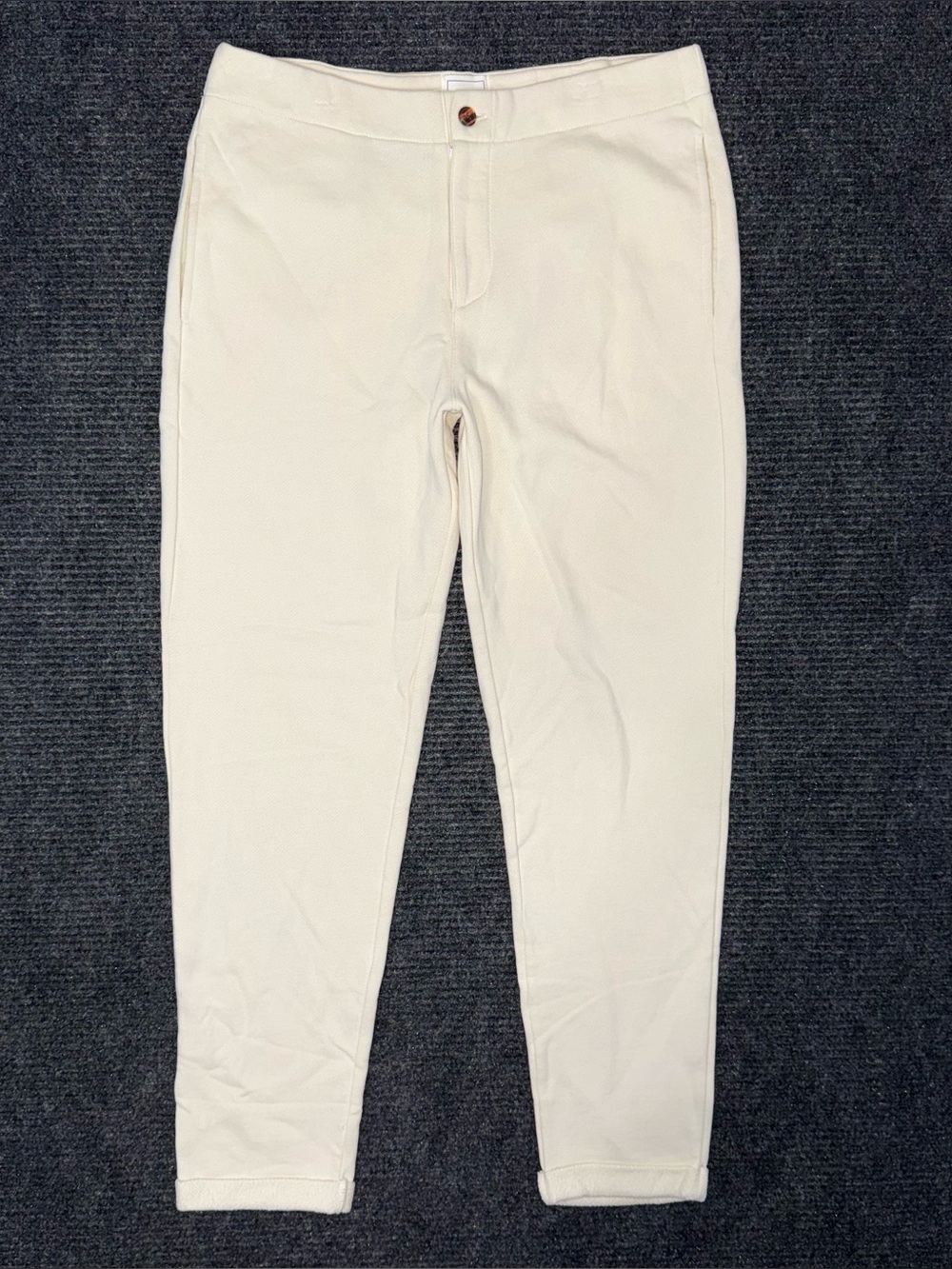 Jason Scott Pima Cotton French Terry Sydney Trouser Pants Cuffed Women’s M EUC - Picture 1 of 9